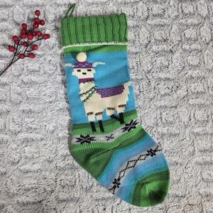 Llama Christmas Stocking Cute Animal Holiday Decor